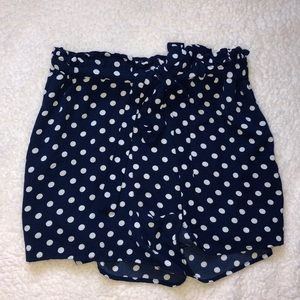Blue and White Polka Dot Shorts